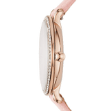 Buy Shop Fossil Jacqueline White Dial Pink Leather Strap Watch for Women - ES4303 USA Online