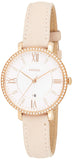 Buy Shop Fossil Jacqueline White Dial Pink Leather Strap Watch for Women - ES4303 USA Online