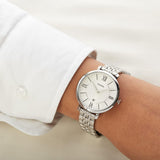 Buy Shop Fossil Jacqueline White Dial Silver Steel Strap Watch for Women - ES3433 USA Online