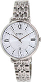 Buy Shop Fossil Jacqueline White Dial Silver Steel Strap Watch for Women - ES3433 USA Online