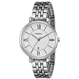 Buy Shop Fossil Jacqueline White Dial Silver Steel Strap Watch for Women - ES3433 USA Online