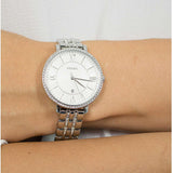 Buy Shop Fossil Jacqueline White Dial Silver Steel Strap Watch for Women - ES3545 USA Online