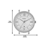 Buy Shop Fossil Jacqueline White Dial Silver Steel Strap Watch for Women - ES3545 USA Online