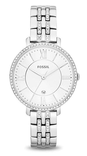 Buy Shop Fossil Jacqueline White Dial Silver Steel Strap Watch for Women - ES3545 USA Online