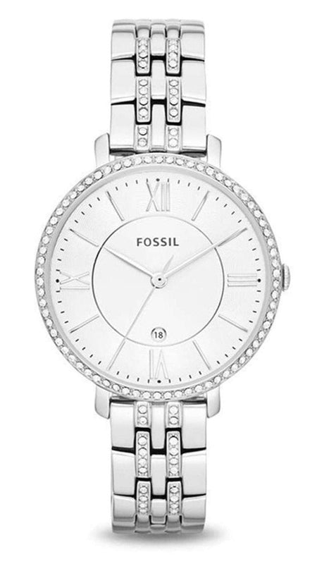 Buy Shop Fossil Jacqueline White Dial Silver Steel Strap Watch for Women - ES3545 USA Online