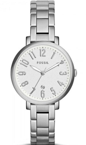 Buy Shop Fossil Jacqueline White Dial Silver Steel Strap Watch for Women - ES3969 USA Online