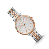 Buy Shop Fossil Jacqueline White Dial Two Tone Steel Strap Watch for Women - ES3634 USA Online