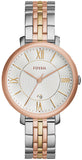 Buy Shop Fossil Jacqueline White Dial Two Tone Steel Strap Watch for Women - ES3844 USA Online