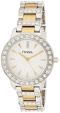 Buy Shop Fossil Jesse Crystals White Dial Two Tone Steel Strap Watch for Women - ES2409 USA Online