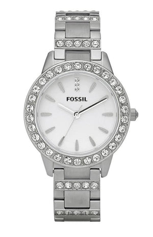 Buy Shop Fossil Jesse White Dial Silver Steel Strap Watch for Women - ES2362 USA Online