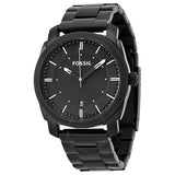 Buy Shop Fossil Machine Black Dial Black Steel Strap Watch for Men - FS4775 USA Online