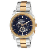 Buy Shop Fossil Machine Blue Dial Two Tone Steel Strap Watch for Men - FS5037 USA Online