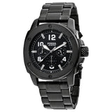 Buy Shop Fossil Machine Chronograph Black Dial Black Steel Strap Watch for Men - FS4927 USA Online