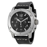 Buy Shop Fossil Modern Machine Chronograph Black Dial Black Leather Strap Watch for Men - FS4928 USA Online
