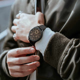 Buy Shop Fossil Machine Chronograph Black Dial Black Leather Strap Watch for Men - FS5586 USA Online