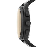 Buy Shop Fossil Machine Chronograph Black Dial Black Leather Strap Watch for Men - FS5586 USA Online