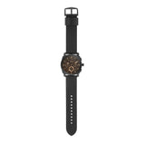 Buy Shop Fossil Machine Chronograph Black Dial Black Leather Strap Watch for Men - FS5586 USA Online