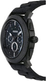 Buy Shop Fossil Machine Chronograph Black Dial Black Silicone Strap Watch for Men - FS4487 USA Online
