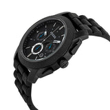 Buy Shop Fossil Machine Chronograph Black Dial Black Silicone Strap Watch for Men - FS4487 USA Online