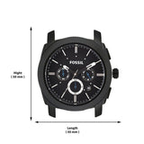 Buy Shop Fossil Machine Chronograph Black Dial Black Silicone Strap Watch for Men - FS4487 USA Online