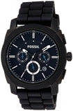 Buy Shop Fossil Machine Chronograph Black Dial Black Silicone Strap Watch for Men - FS4487 USA Online