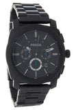 Buy Shop Fossil Machine Chronograph Black Dial Black Steel Strap Watch for Men - FS4552 USA Online