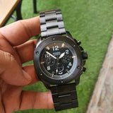 Buy Shop Fossil Machine Chronograph Black Dial Black Steel Strap Watch for Men - FS4927 USA Online
