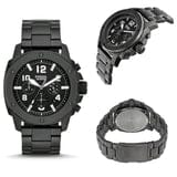 Buy Shop Fossil Machine Chronograph Black Dial Black Steel Strap Watch for Men - FS4927 USA Online