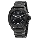 Buy Shop Fossil Machine Chronograph Black Dial Black Steel Strap Watch for Men - FS4927 USA Online