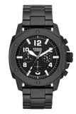 Buy Shop Fossil Machine Chronograph Black Dial Black Steel Strap Watch for Men - FS4927 USA Online