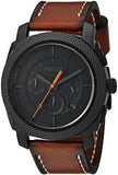 Buy Shop Fossil Machine Chronograph Black Dial Brown Leather Strap Watch for Men - FS5234 USA Online