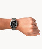 Buy Shop Fossil Machine Chronograph Black Dial Grey Steel Strap Watch for Men - FS4774 USA Online