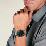 Buy Shop Fossil Machine Chronograph Black Dial Grey Steel Strap Watch for Men - FS4774 USA Online