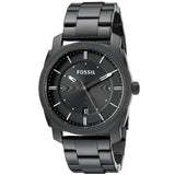 Buy Shop Fossil Machine Chronograph Black Dial Grey Steel Strap Watch for Men - FS4774 USA Online