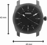 Buy Shop Fossil Machine Chronograph Black Dial Grey Steel Strap Watch for Men - FS4774 USA Online