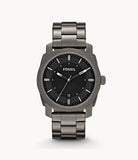 Buy Shop Fossil Machine Chronograph Black Dial Grey Steel Strap Watch for Men - FS4774 USA Online