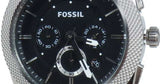 Buy Shop Fossil Machine Chronograph Black Dial Silver Steel Strap Watch for Men - FS4776 USA Online
