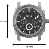 Buy Shop Fossil Machine Chronograph Black Dial Silver Steel Strap Watch for Men - FS4776 USA Online