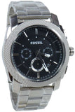 Buy Shop Fossil Machine Chronograph Black Dial Silver Steel Strap Watch for Men - FS4776 USA Online
