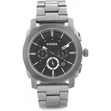 Buy Shop Fossil Machine Chronograph Black Dial Silver Steel Strap Watch for Men - FS4776 USA Online