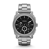 Buy Shop Fossil Machine Chronograph Black Dial Silver Steel Strap Watch for Men - FS4776 USA Online
