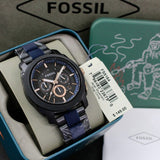 Buy Shop Fossil Machine Chronograph Black Dial Two Tone Steel Strap Watch for Men - FS5164 USA Online