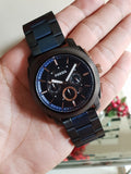 Buy Shop Fossil Machine Chronograph Black Dial Two Tone Steel Strap Watch for Men - FS5164 USA Online