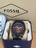 Buy Shop Fossil Machine Chronograph Black Dial Two Tone Steel Strap Watch for Men - FS5164 USA Online