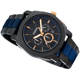 Buy Shop Fossil Machine Chronograph Black Dial Two Tone Steel Strap Watch for Men - FS5164 USA Online
