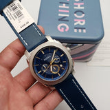 Buy Shop Fossil Machine Chronograph Blue Dial Blue Leather Strap Watch for Men - FS5262 USA Online