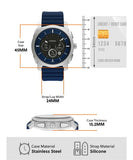 Buy Shop Fossil Machine Chronograph Blue Dial Blue Leather Strap Watch for Men - FS5262 USA Online