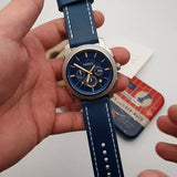 Buy Shop Fossil Machine Chronograph Blue Dial Blue Leather Strap Watch for Men - FS5262 USA Online