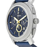 Buy Shop Fossil Machine Chronograph Blue Dial Blue Leather Strap Watch for Men - FS5262 USA Online