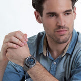 Buy Shop Fossil Machine Chronograph Brown Dial Grey Steel Strap Watch for Men - FS4931 USA Online
